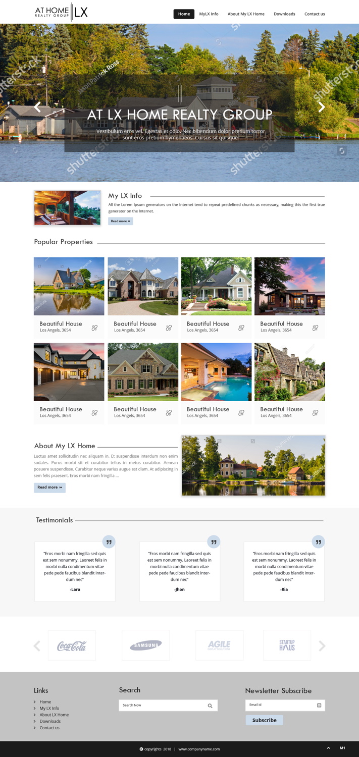 Diseño Web por pb para At Home Realty Group | Diseño #18393567