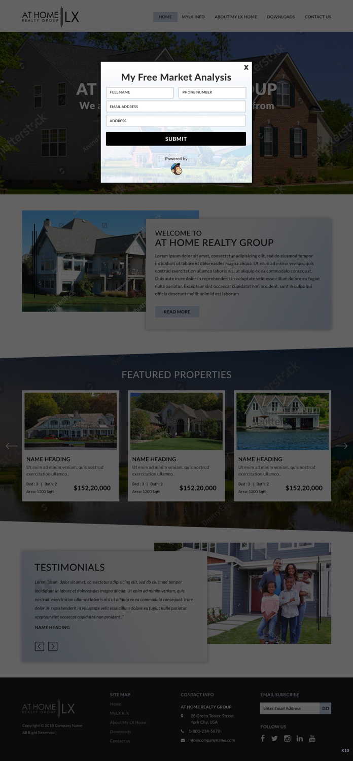 Diseño Web por pb para At Home Realty Group | Diseño #18393571
