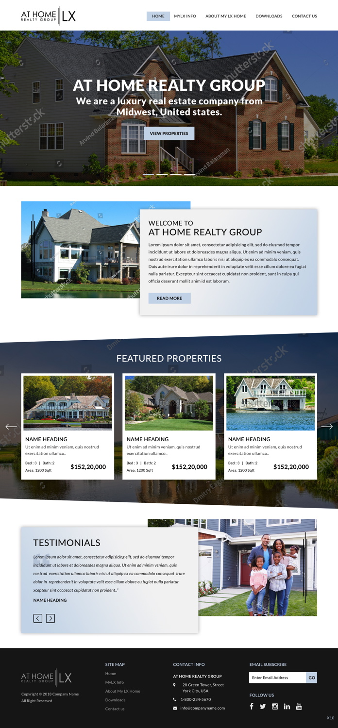 Diseño Web por pb para At Home Realty Group | Diseño #18393573