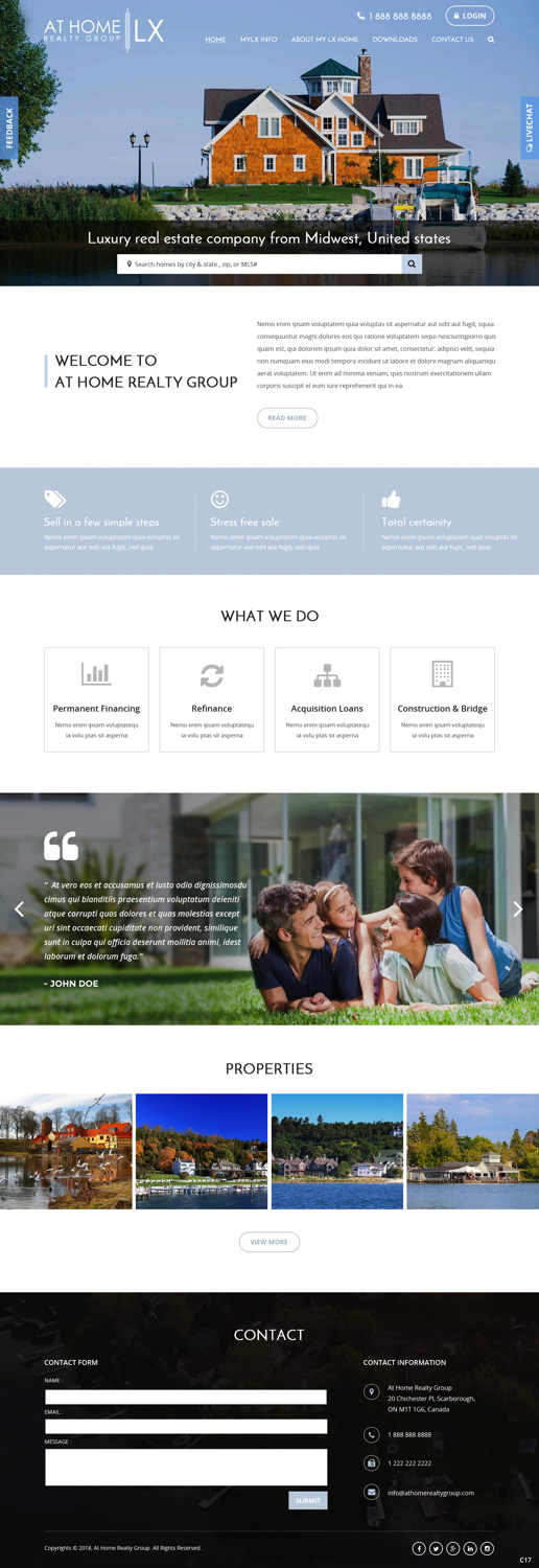 Diseño Web por pb para At Home Realty Group | Diseño #18400371