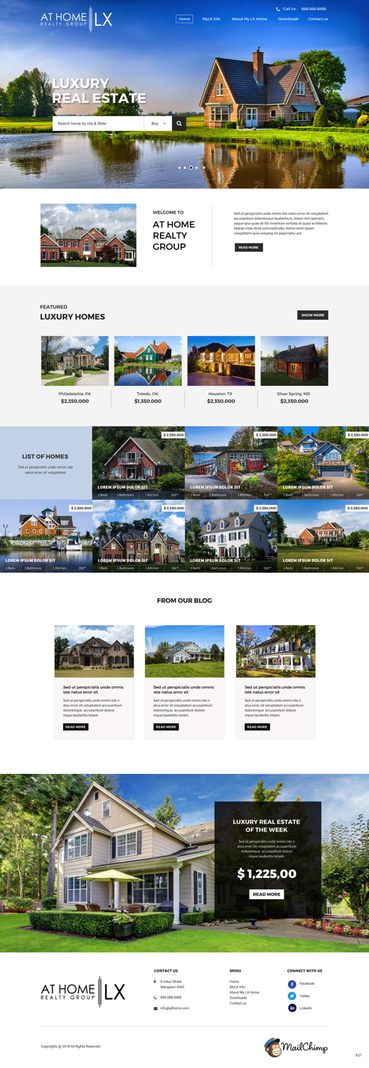 Diseño Web por pb para At Home Realty Group | Diseño #18400372