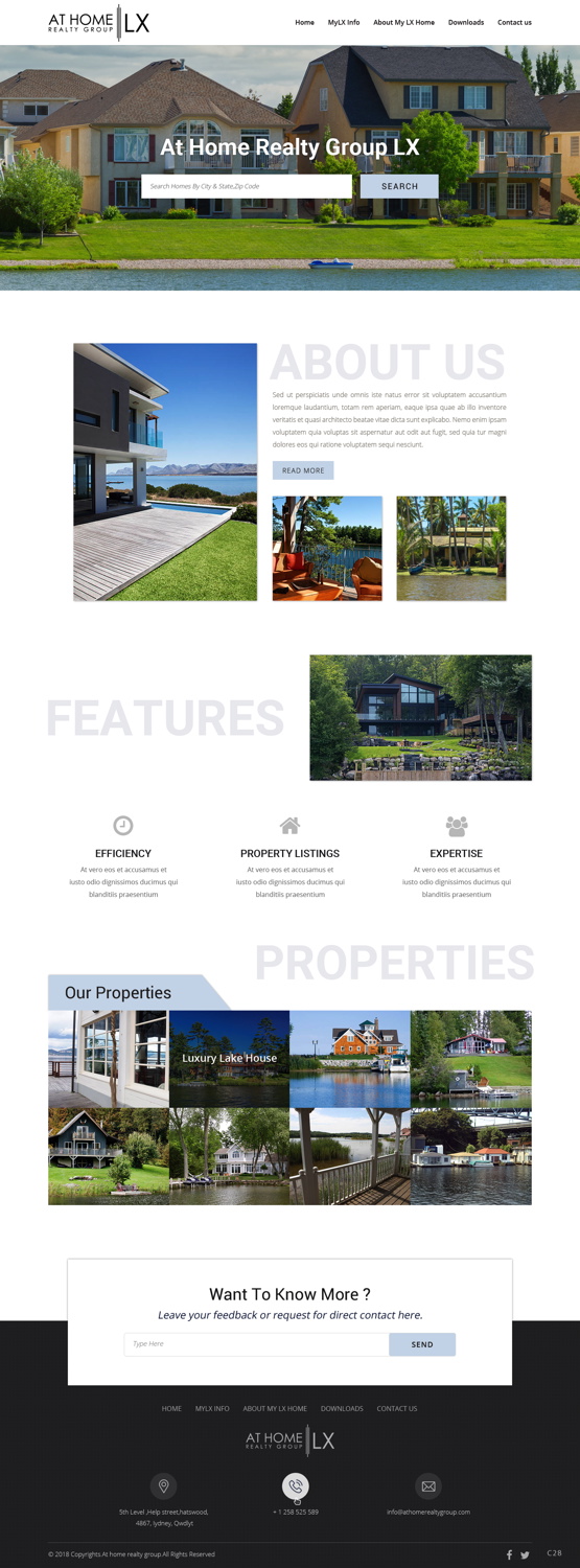 Diseño Web por pb para At Home Realty Group | Diseño #18400375