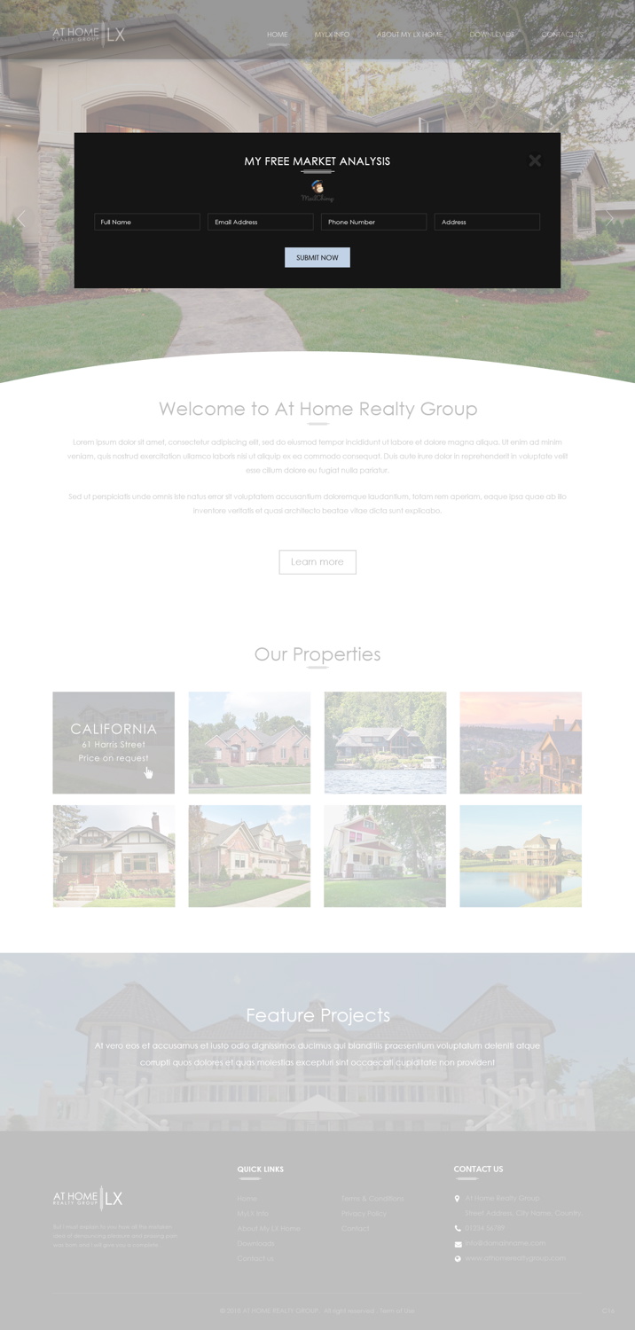 Diseño Web por pb para At Home Realty Group | Diseño #18400393