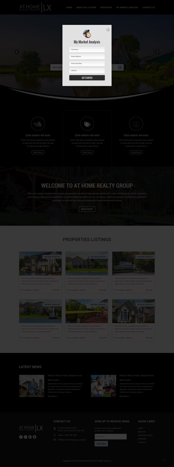 Diseño Web por pb para At Home Realty Group | Diseño #18439437