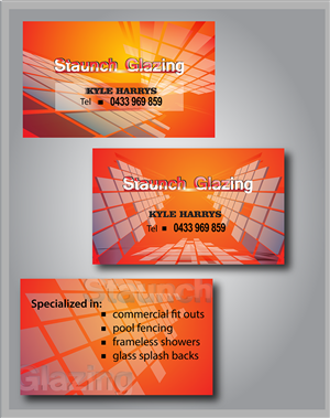 Staunch Glazing | Visitenkarten-Design von RoobyDesigns