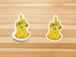 Thanos’s Glove Giving the middle finger | Graphic Design by Tejas_G