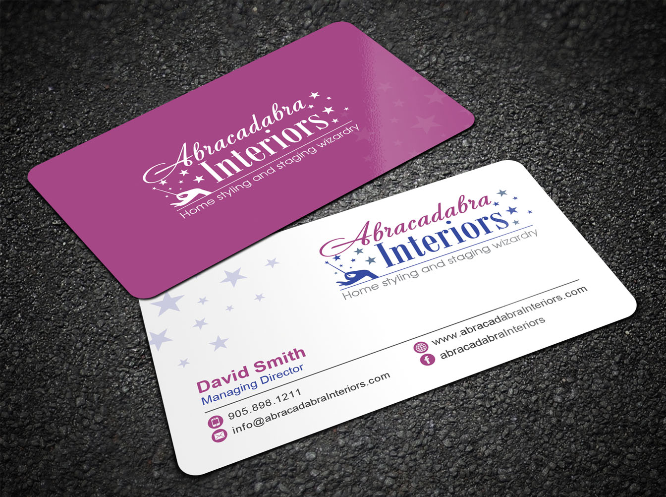 Business Card Design by Sandaruwan for Abracadabra Interiors | Design #18393209