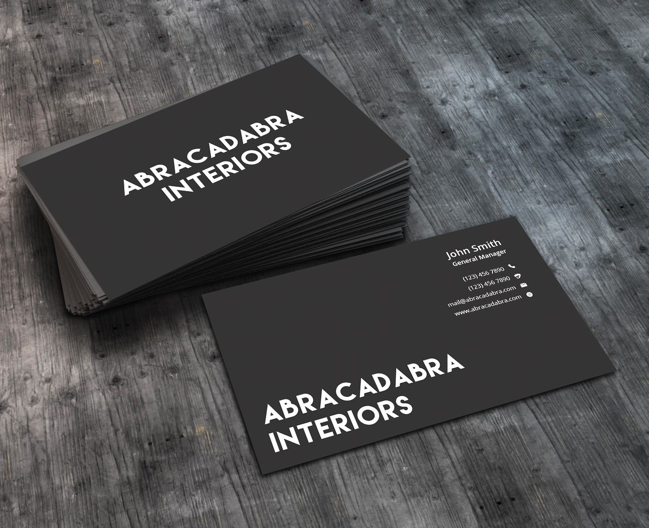 Business Card Design by AbyJohns for Abracadabra Interiors | Design #18390321