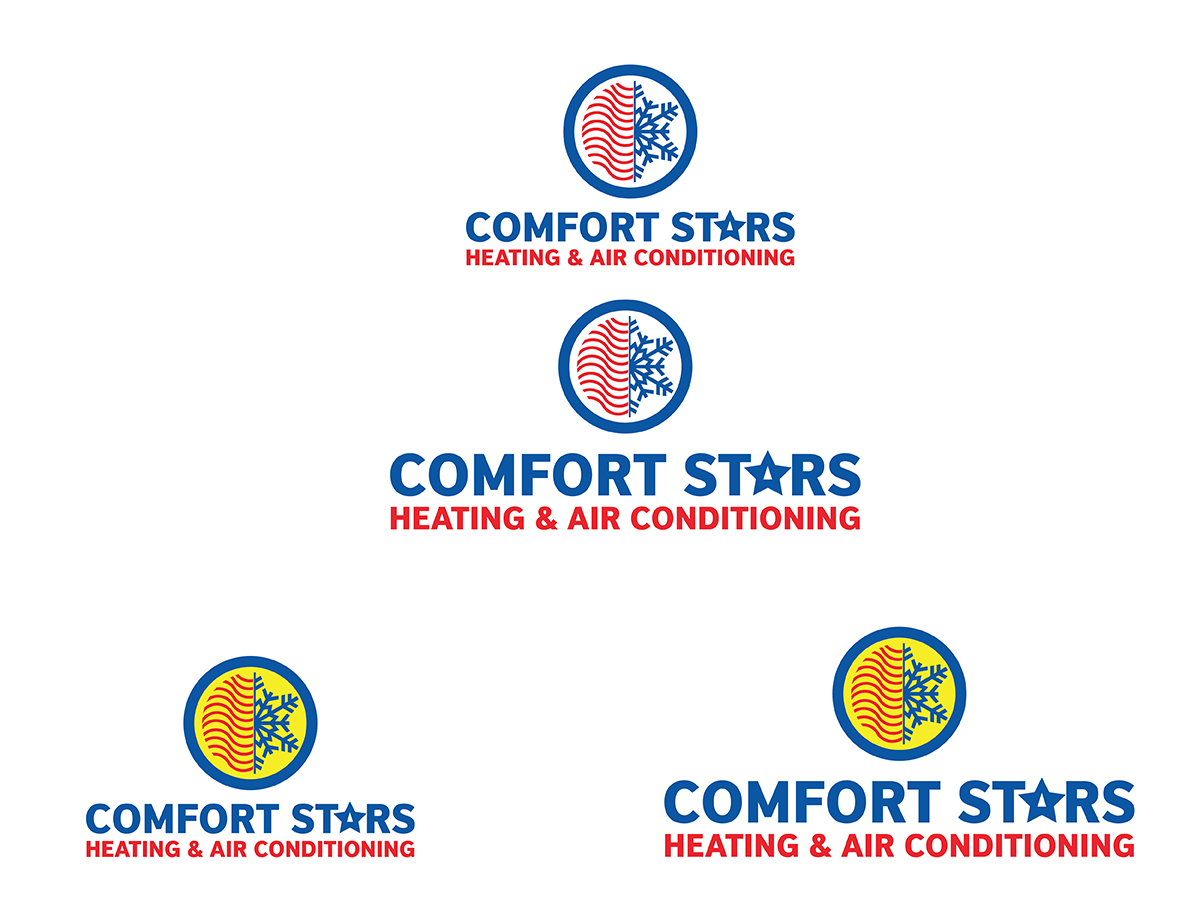Logo Design by Filip M for COMFORT STARS HEATING & AIR CONDITIONING | Design #18449454