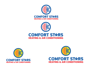 Logo Design by Filip M for COMFORT STARS HEATING & AIR CONDITIONING | Design #18449454