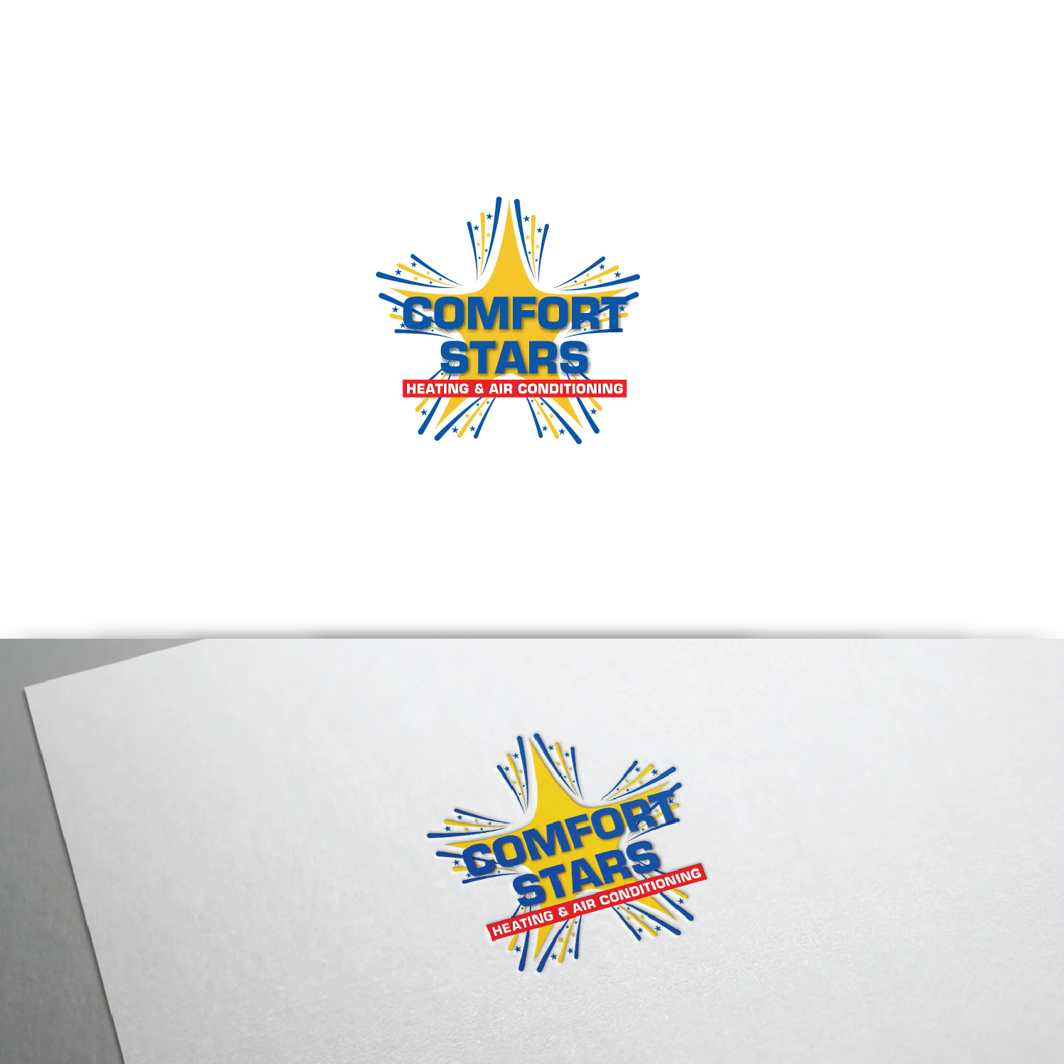Logo-Design von Deziners Zone für COMFORT STARS HEATING & AIR CONDITIONING | Design #18391098