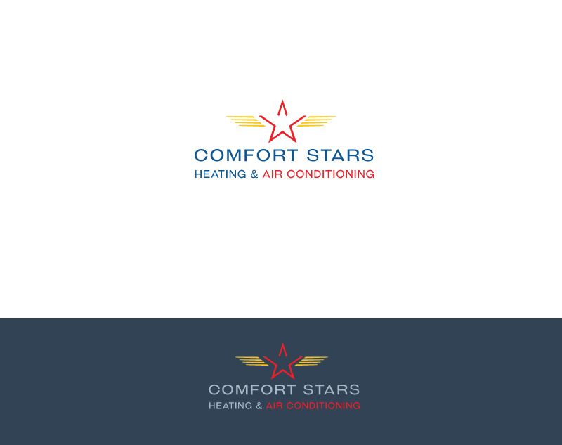 Diseño de Logo por instudio para COMFORT STARS HEATING & AIR CONDITIONING | Diseño #18475409