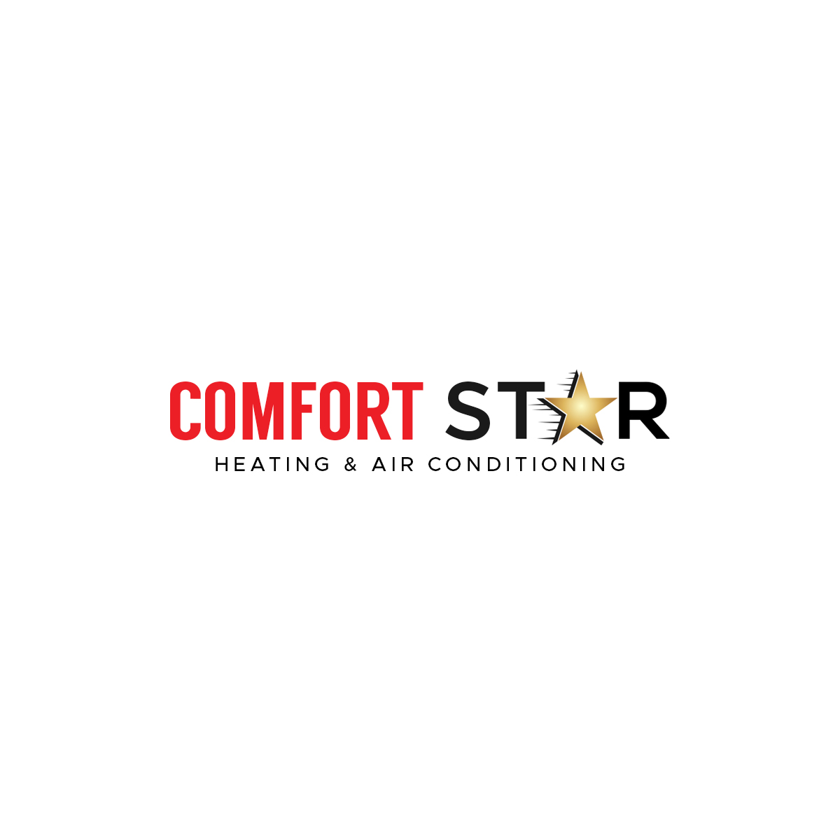 Elegant, Playful Logo Design for COMFORT STARS HEATING u0026 AIR CONDITIONING  by Bulbul Ahmed | Design #18448994