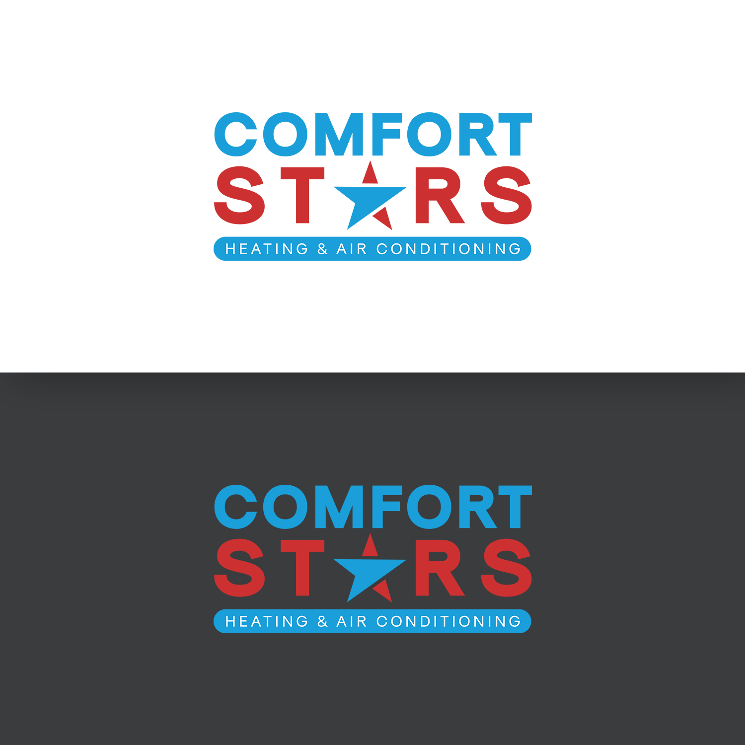 Logo-Design von yhutomo für COMFORT STARS HEATING & AIR CONDITIONING | Design #18451350