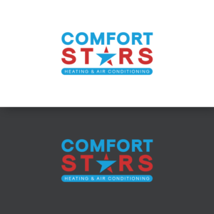 Logo-Design von yhutomo für COMFORT STARS HEATING & AIR CONDITIONING | Design: #18451350