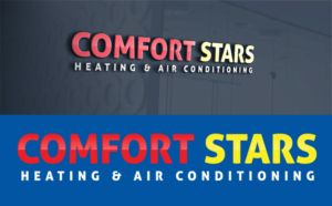 Logo Design by gurudev3 for COMFORT STARS HEATING & AIR CONDITIONING | Design #18402824