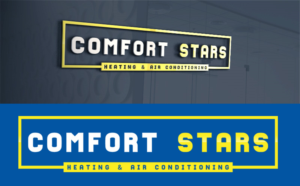Diseño de Logo por gurudev3 para COMFORT STARS HEATING & AIR CONDITIONING | Diseño: #18402825