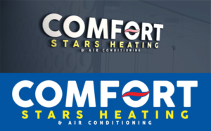Diseño de Logo por gurudev3 para COMFORT STARS HEATING & AIR CONDITIONING | Diseño: #18402826