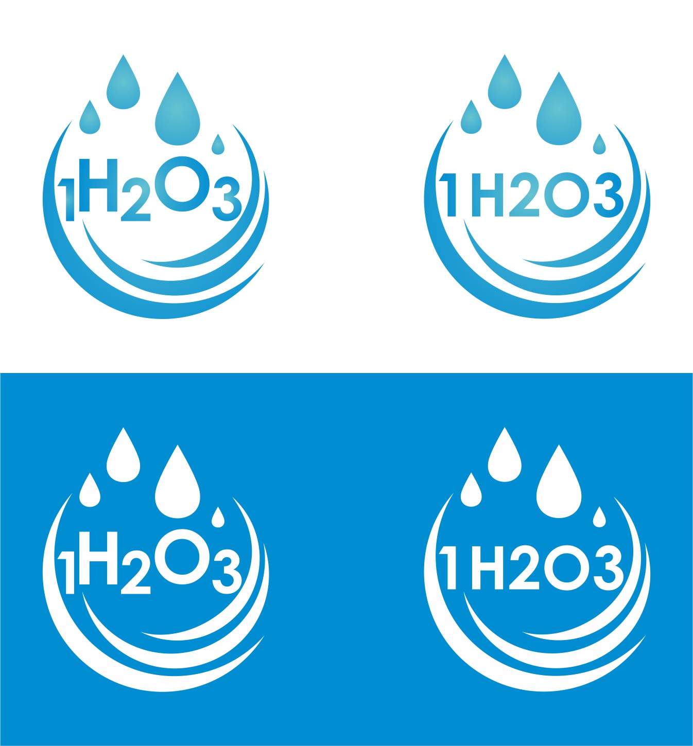 Logo Design by Pavel U for 1h2o3 | Design #18392408