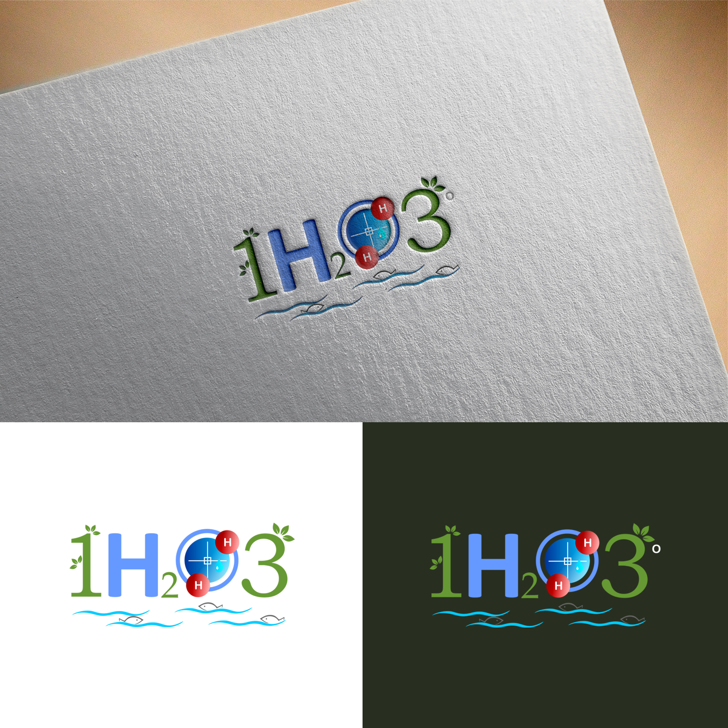 Diseño de Logo por swimart.design 2 para 1h2o3 | Diseño #18407873