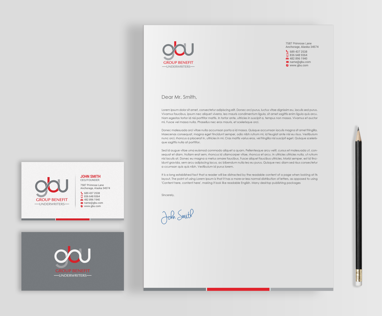 Stationery Design by chandrayaan.creative for Group Benefits Unlimited | Design #18403214