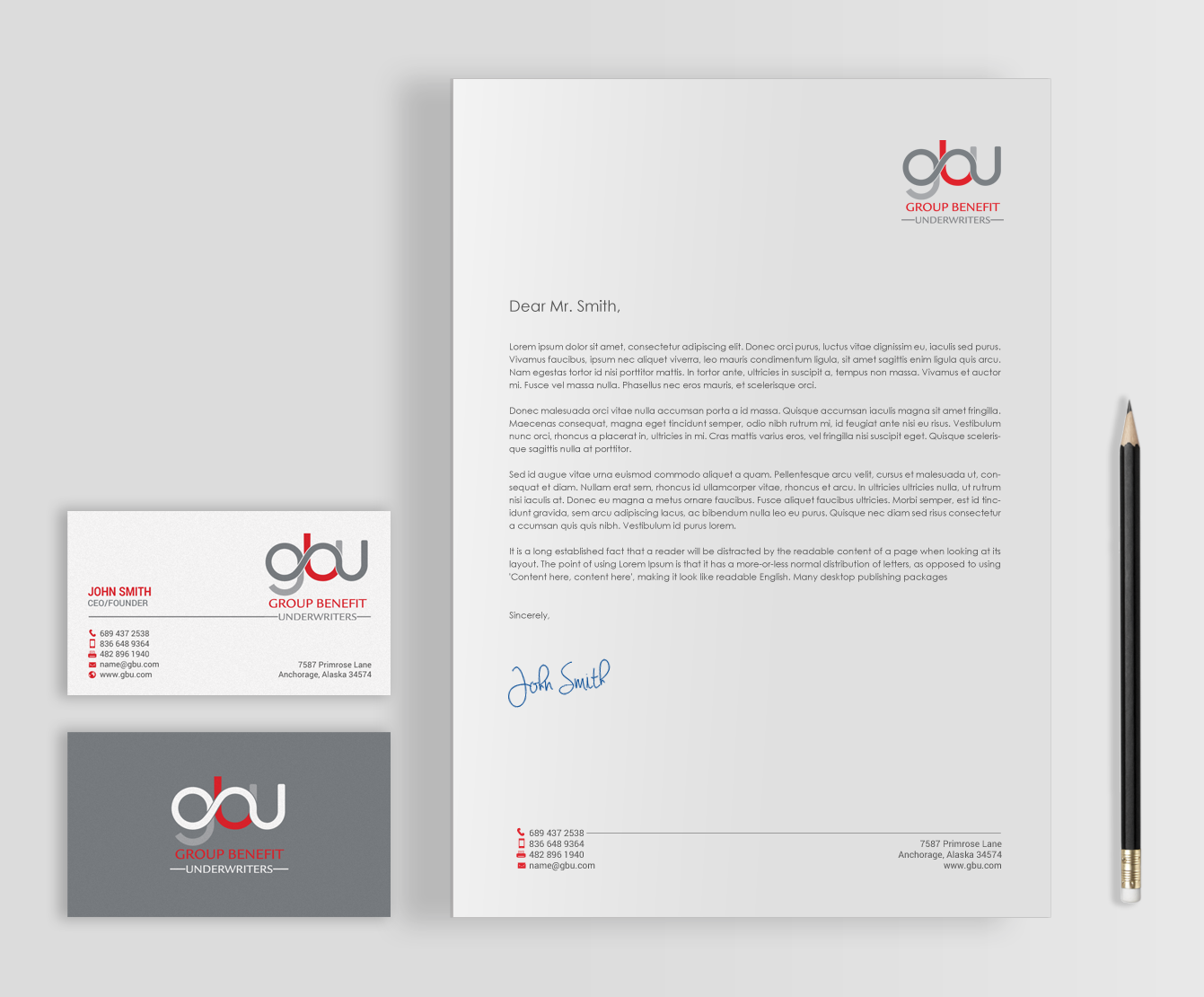 Stationery Design by chandrayaan.creative for Group Benefits Unlimited | Design #18403225