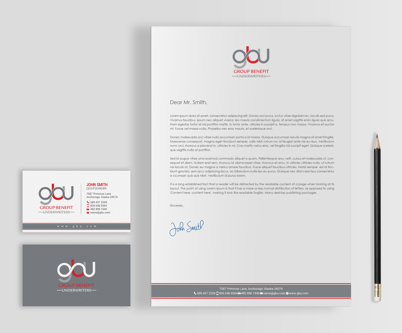 Stationery Design by chandrayaan.creative for Group Benefits Unlimited | Design #18403239