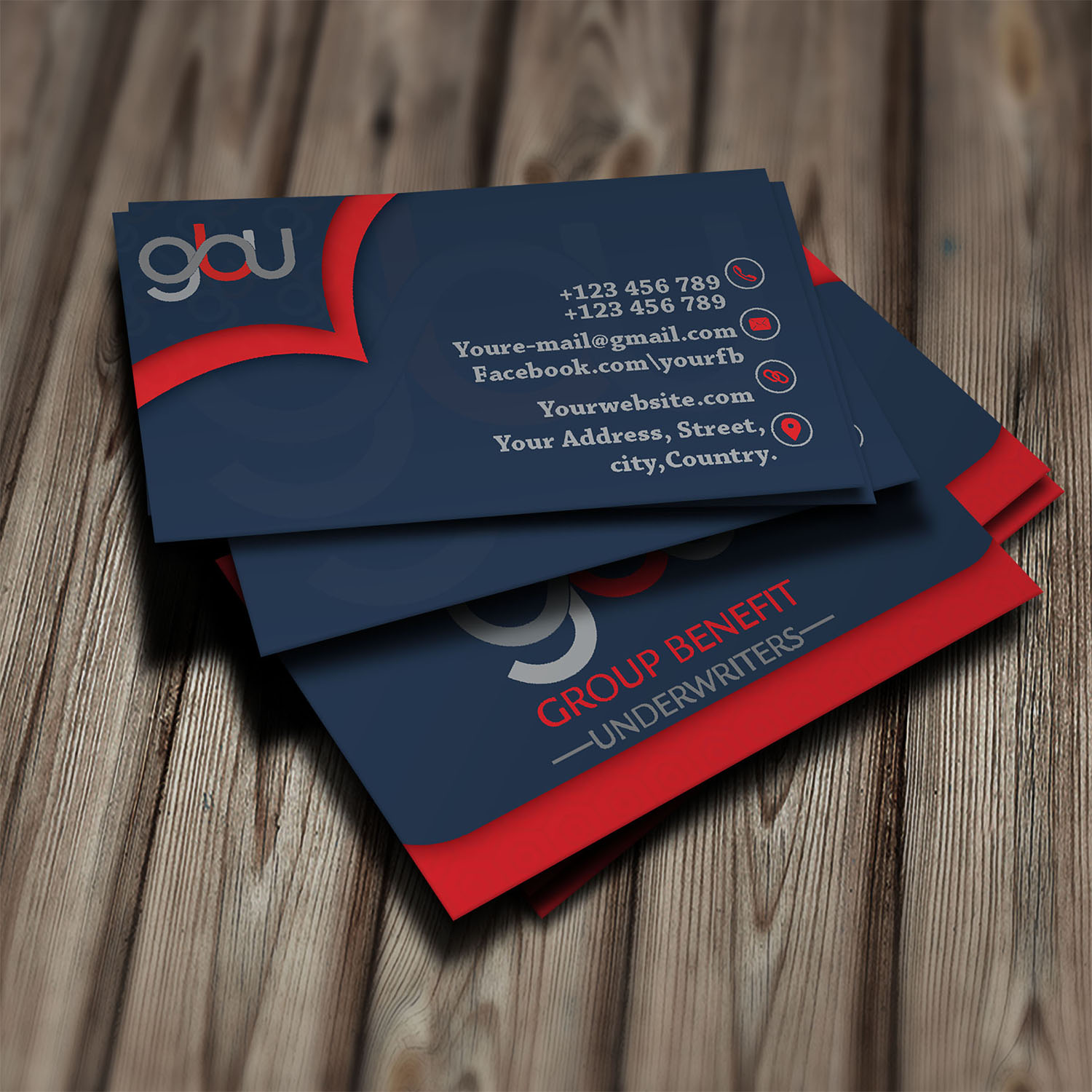 Stationery Design by Med Hed for Group Benefits Unlimited | Design #18578248