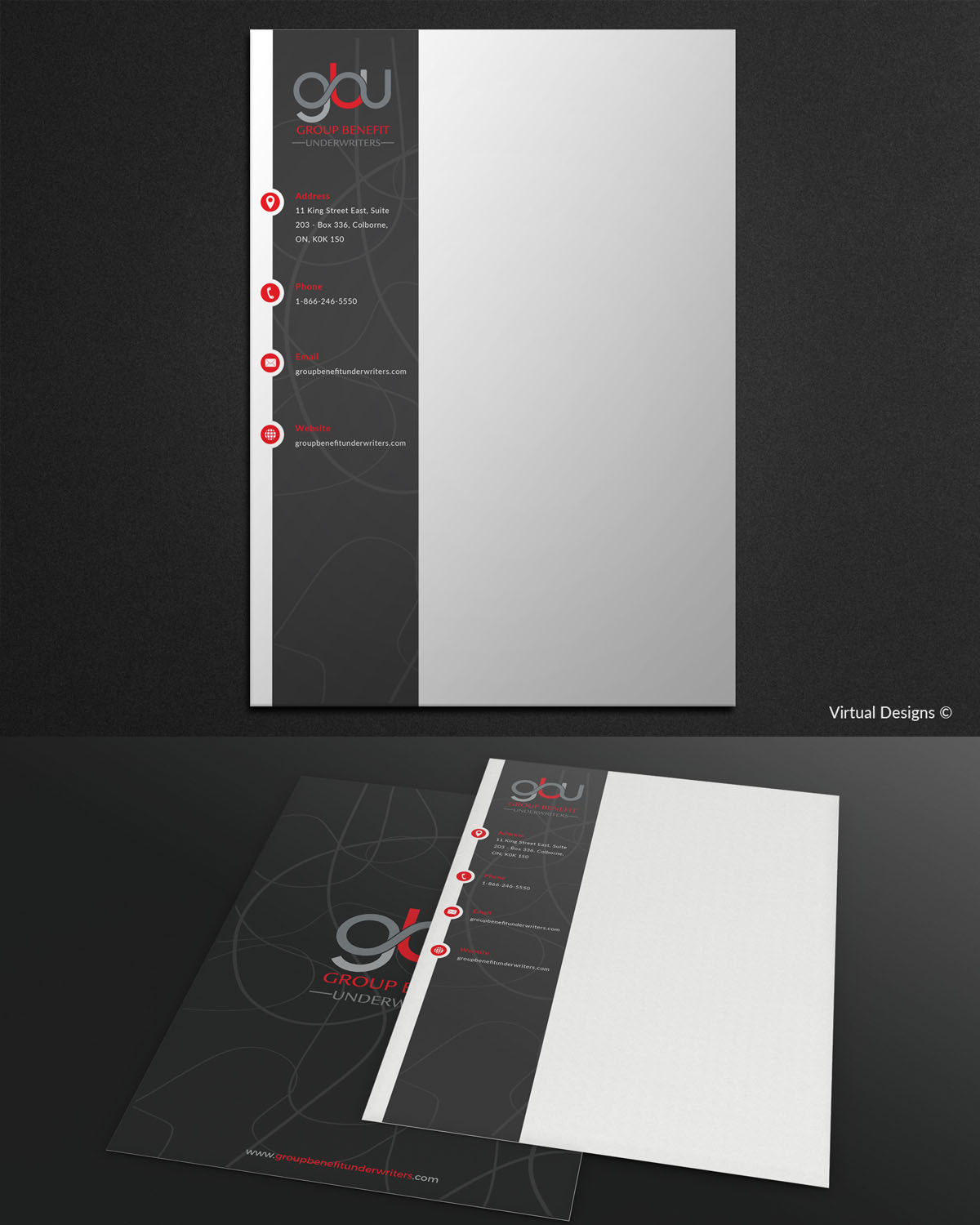 Diseño de Papelería por SyncFuse™ Solutions para Group Benefits Unlimited | Diseño #18549695