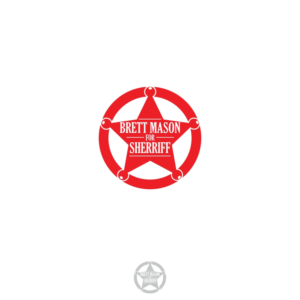 Brett Mason For Sherriff | Logo Design by Basksh Designs