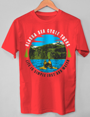 T-shirt Design by O_O NIZAL O_O for Alaska Sea Cycle Tours | Design: #18411850