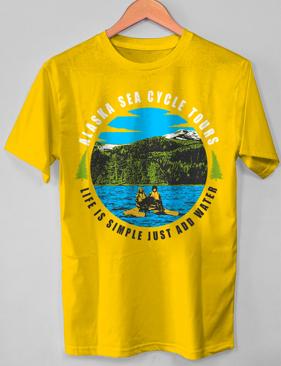 T-shirt Design by O_O NIZAL O_O for Alaska Sea Cycle Tours | Design #18411869
