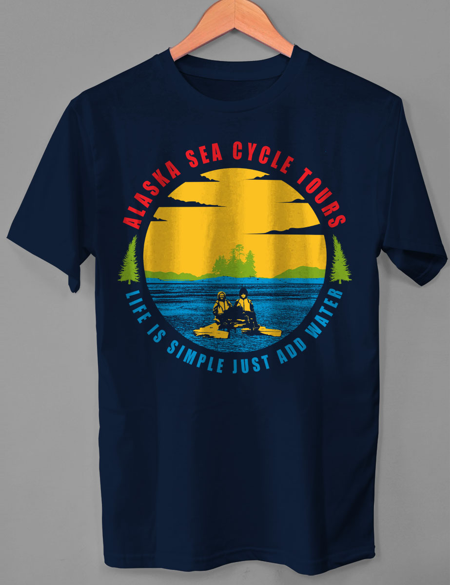 T-shirt Design by O_O NIZAL O_O for Alaska Sea Cycle Tours | Design #18413782