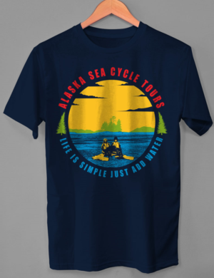 T-shirt Design by O_O NIZAL O_O for Alaska Sea Cycle Tours | Design: #18413782