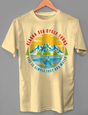 T-shirt Design by O_O NIZAL O_O for Alaska Sea Cycle Tours | Design: #18415550