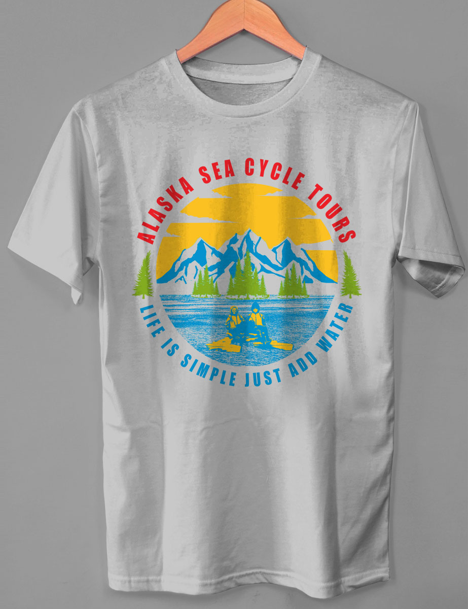 T-shirt Design by O_O NIZAL O_O for Alaska Sea Cycle Tours | Design #18415552