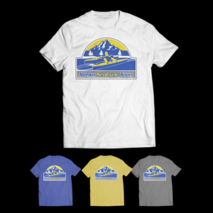 t-shirt design for a seacycle (water bike) tour in Alaska | T-Shirt-Design von Heydale