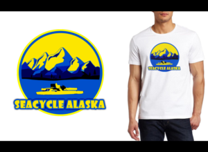 t-shirt design for a seacycle (water bike) tour in Alaska | Design de T-shirt par edge design