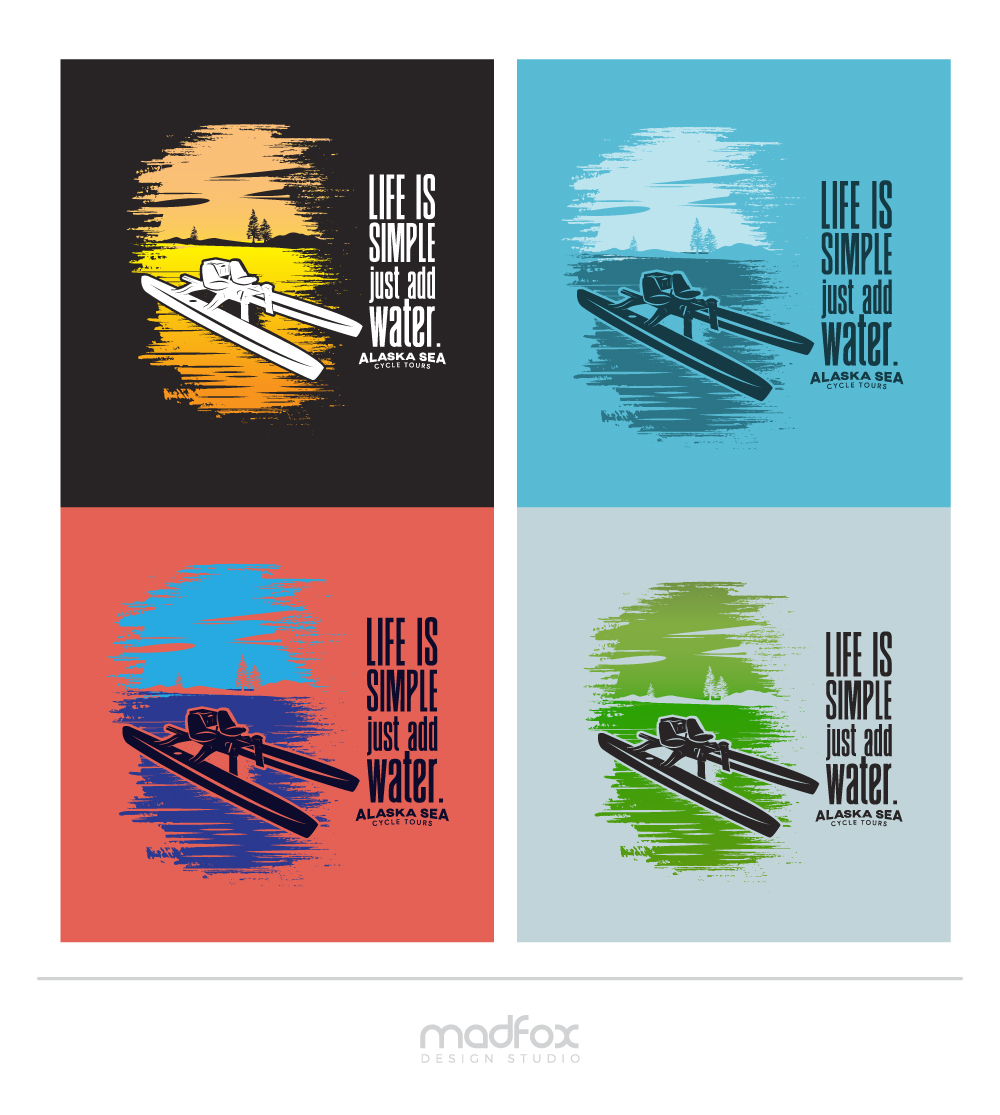 Diseño de Camiseta por WILD FOX Desing Studio para Alaska Sea Cycle Tours | Diseño #18448866