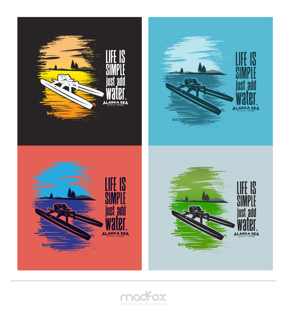 Diseño de Camiseta por WILD FOX Desing Studio para Alaska Sea Cycle Tours | Diseño #18448867