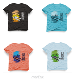 t-shirt design for a seacycle (water bike) tour in Alaska | Design de T-shirt par WILD FOX Desing Studio