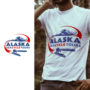 T-Shirt-Design von manstanding für Alaska Sea Cycle Tours | Design: #18415048