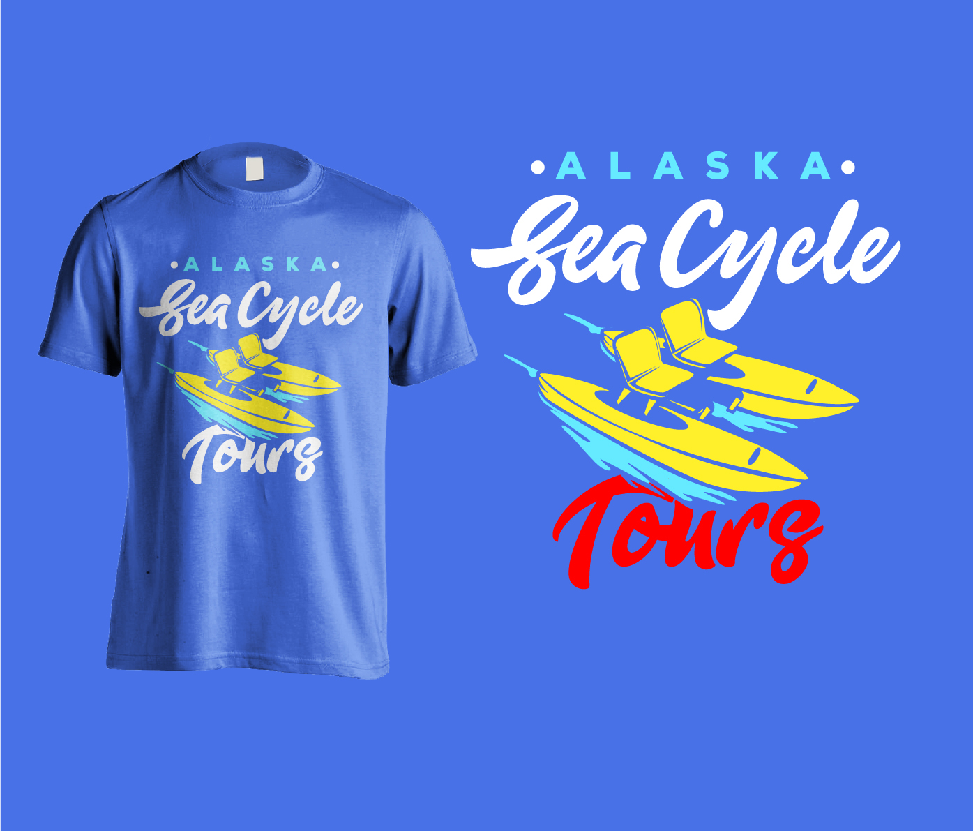 T-Shirt-Design von pecgi für Alaska Sea Cycle Tours | Design #18412731
