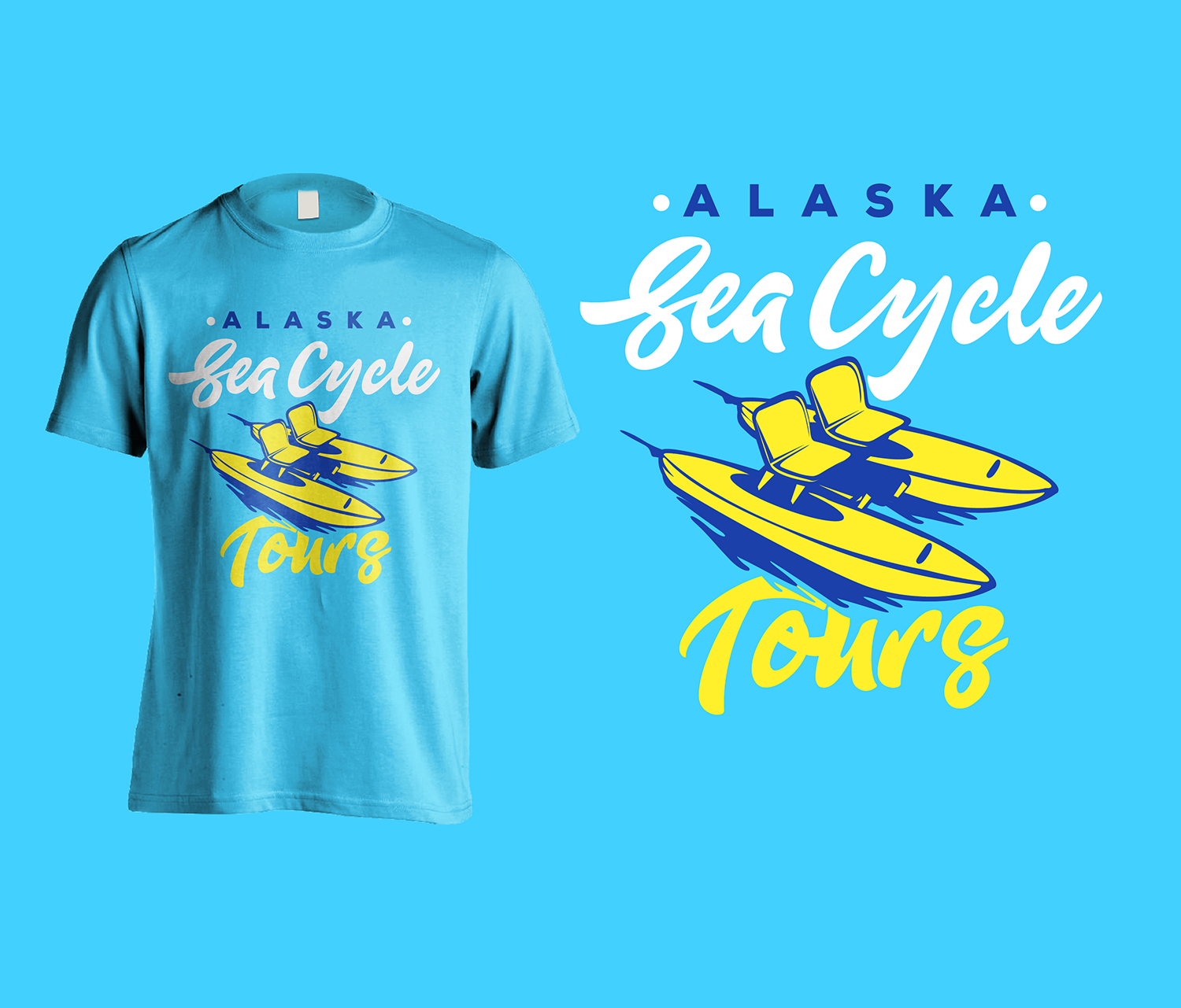 T-shirt Design by pecgi for Alaska Sea Cycle Tours | Design #18432433