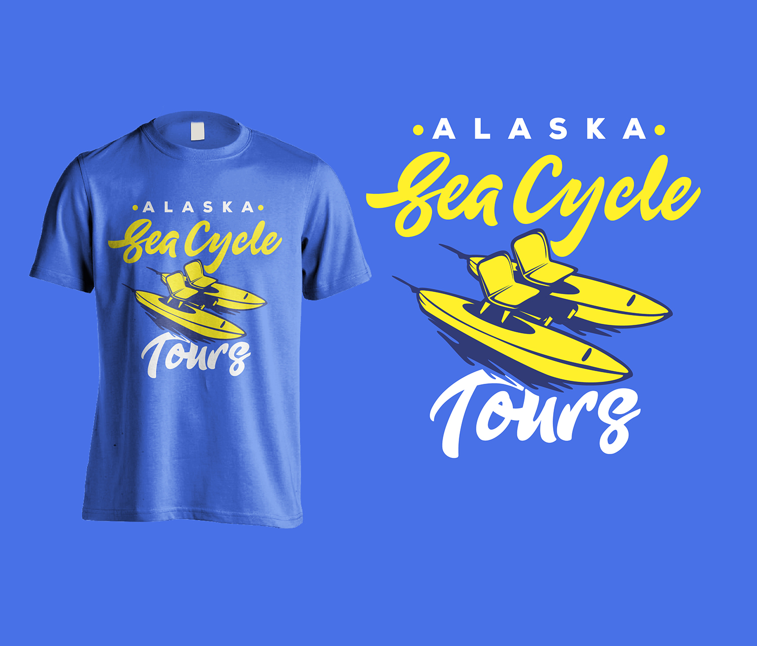 T-shirt Design by pecgi for Alaska Sea Cycle Tours | Design #18432434