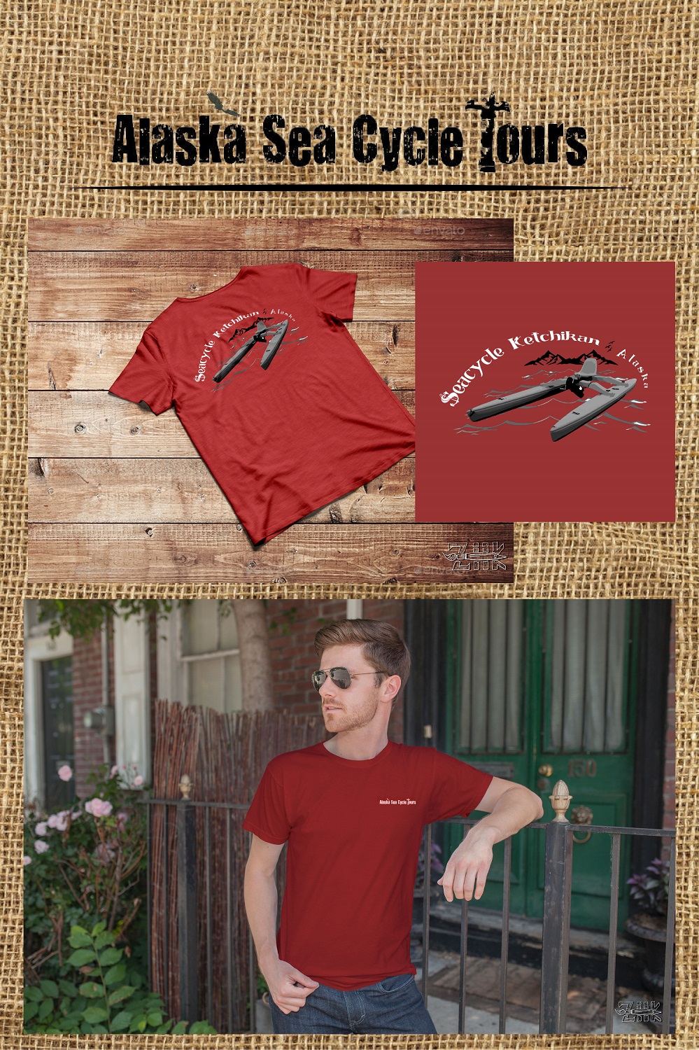 T-shirt Design by Ziik9692 for Alaska Sea Cycle Tours | Design #18405998