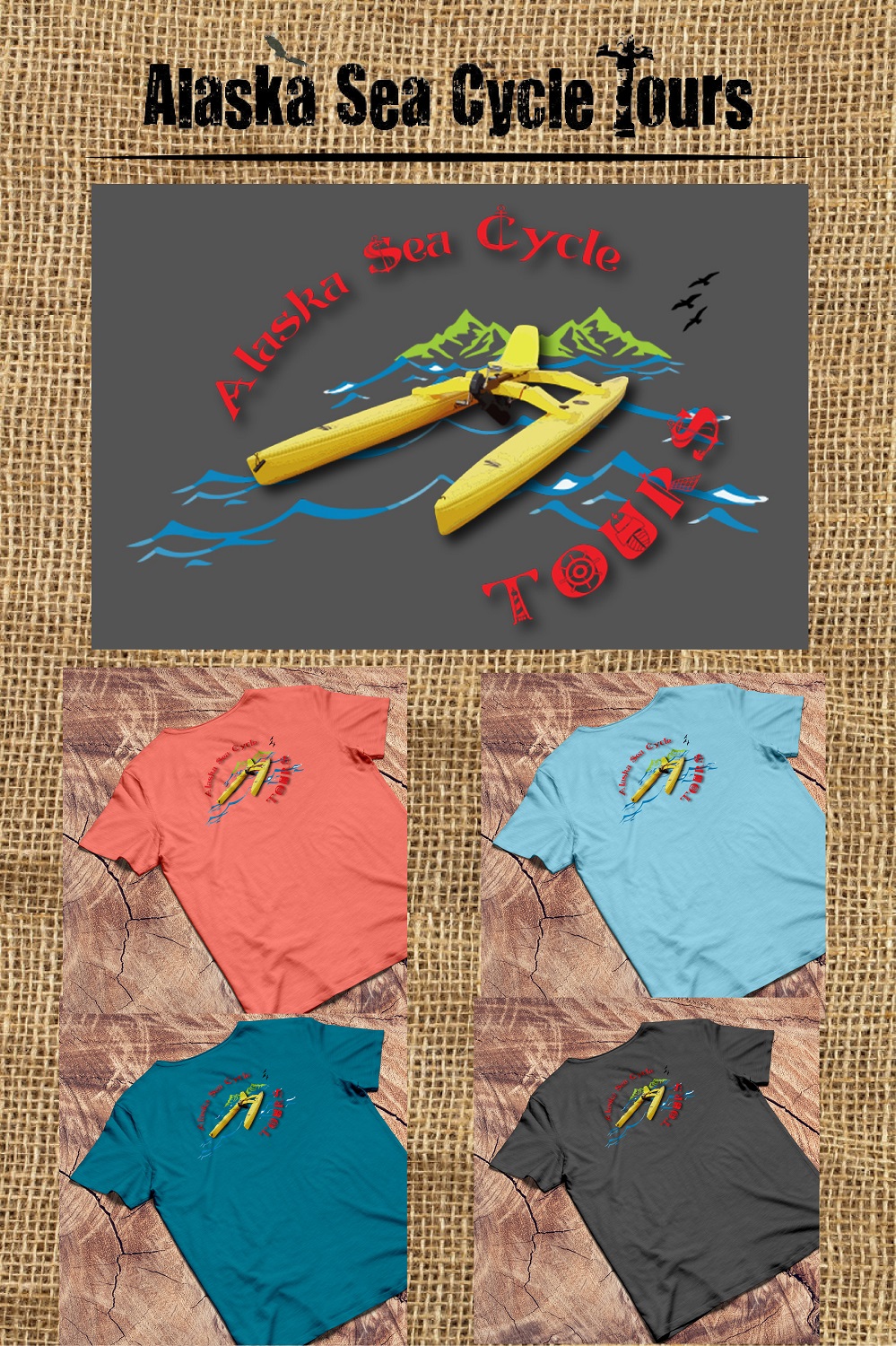 Design de T-shirt par Ziik9692 pour Alaska Sea Cycle Tours | Design #18408968
