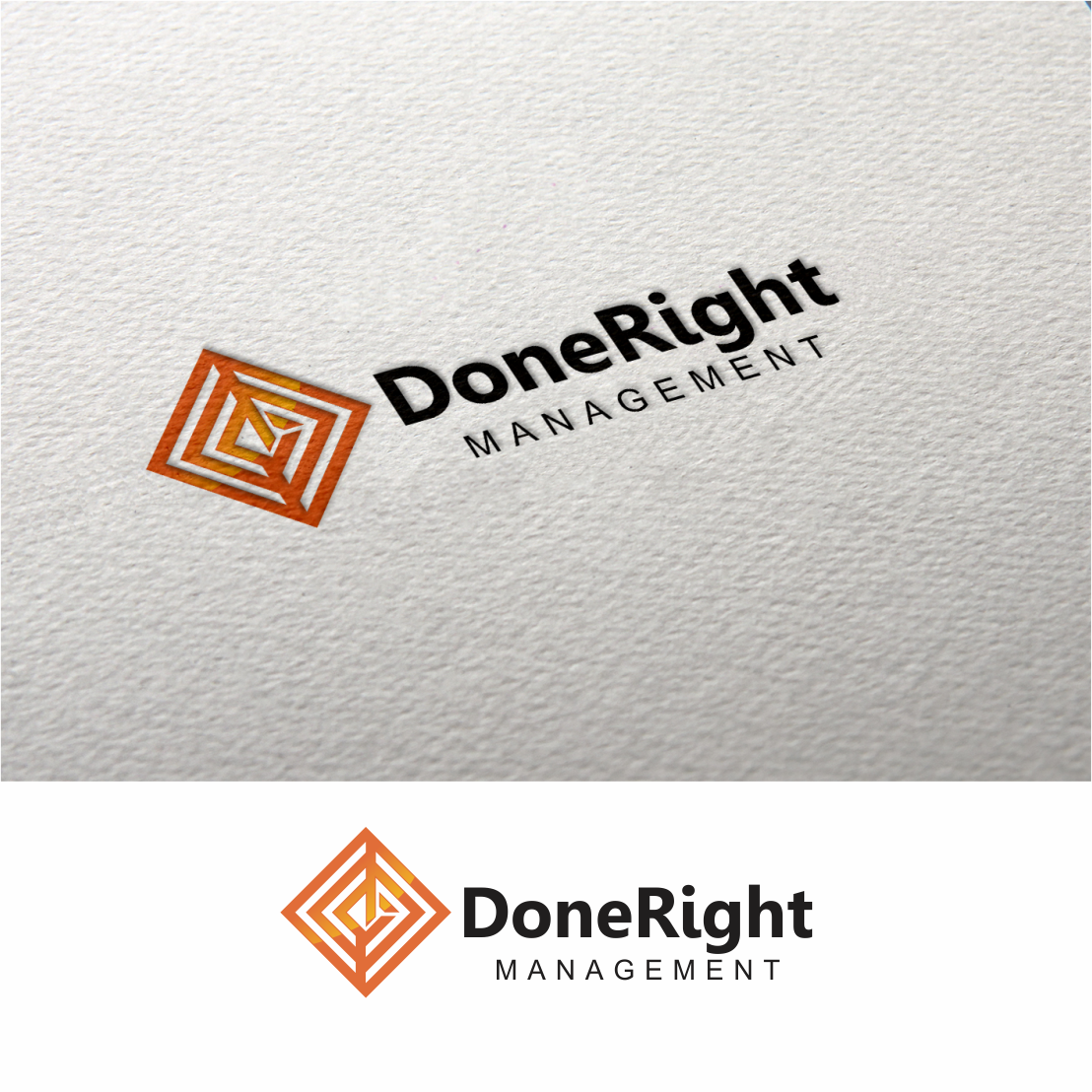 Logo Design by Arham Hidayat for DoneRight Management, LLC | Design #18475410