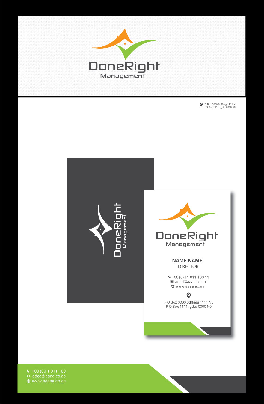 Logo Design by zebronicgraphic for DoneRight Management, LLC | Design #18415940