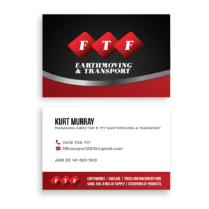 FTF Earthmoving & Transport Business Card | Business Card Design by Alexandra S.